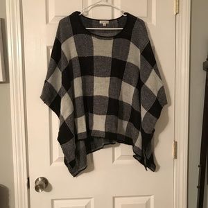 Black and White Poncho